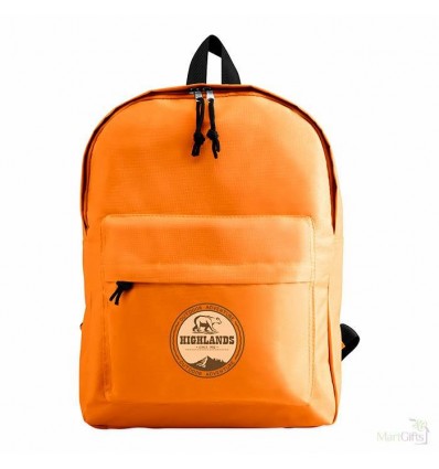 Mochila con Bolsillo Frontal personalizada Color Naranja