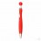 Bolígrafo con Pulsador Redondo Barato Color Rojo