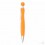 Bolígrafo con Pulsador Redondo con Logo Color Naranja