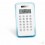 Calculadora Doble Fuente con 8 Dígitos Promocional Color Azul Transparente