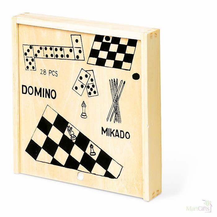 Set De Juegos Clásicos En Caja De Madera - Regalo Personalizado