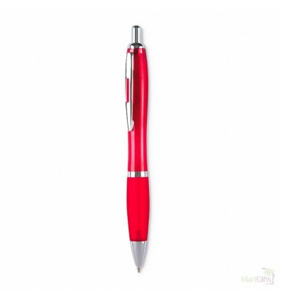 Bolígrafo de Plástico Automático Publicidad Color Rojo Transparente