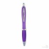 Bolígrafo de Plástico Automático Publicitario Color Púrpura Transparente