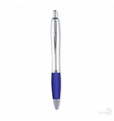Bolígrafo Bicolor de Plástico Merchandising Color Azul