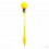 Bolígrafo Transparente con Bombilla Personalizado Color Amarillo