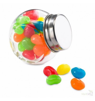 Bote de Cristal con Caramelos de Colores Color Multicolor