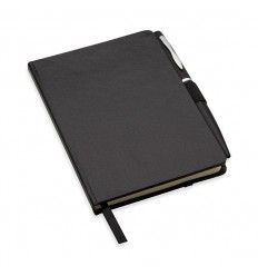 Libreta A6 con Tapas Duras y Bolígrafo Promocional Color Negro