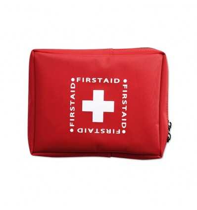 Kit de Primeros Auxilios Promocionales en Funda - Color Rojo