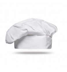 Gorro de Cocinero-Chef para Publicidad con Cierre de Velcro - Color Blanco