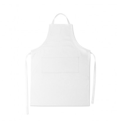 Delantal de cocina Ajustable Publicidad con dos Bolsillos Color Blanco