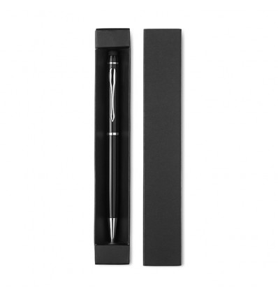 Bolígrafo de Aluminio con Estuche de Cartón para Publicidad Color Negro