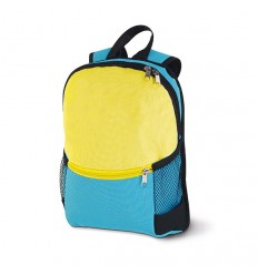 Mochila con Bolsillo y Cremallera para Regalo de Empresa Color Azul Claro