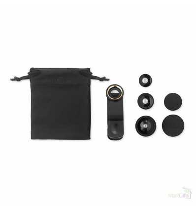 Set de Lentes Universal con Tapa Protectora Personalizada - Color Negro