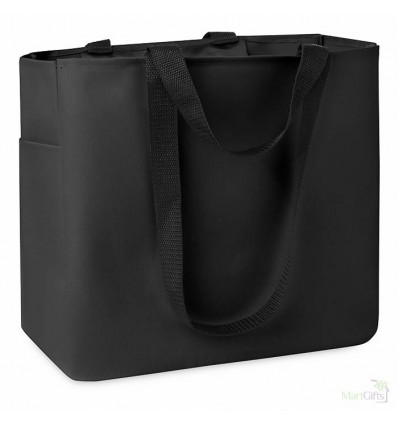 Bolsa de la Compra de Poliéster con Cremallera Personalizada Color Negro
