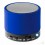 Altavoz Promocional Bluetooth Circular con Acabado en Caucho - Color Azul Royal