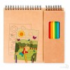 Cuaderno para Colorear con 8 Lápices de Colores Promocional Color Beige