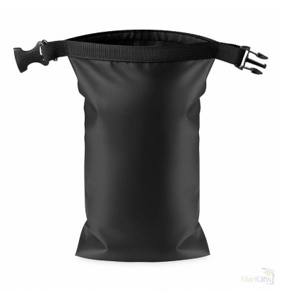 Bolsa Estanca Impermeable con Cinta Bandolera Personalizada Color Negro