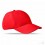 Gorra de Béisbol de Algodón con 6 Paneles para Publicidad Color Rojo