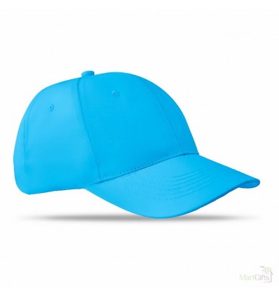 Gorra de Béisbol de Algodón con 6 Paneles Publicidad Color Turquesa