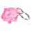 Llavero Publicidad Cerdo Mini Económico Color Rosa Claro Transparente