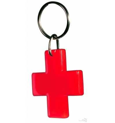 Llavero Promocional Cruz Roja Económico Color Rojo