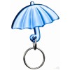 Llavero Publicitario Paraguas para Personalizar Color Azul Transparente