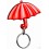 Llavero Publicitario Paraguas con Publicidad Color Rojo Transparente