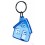 Llavero Personalizado Casa Promocional Color Azul Transparente