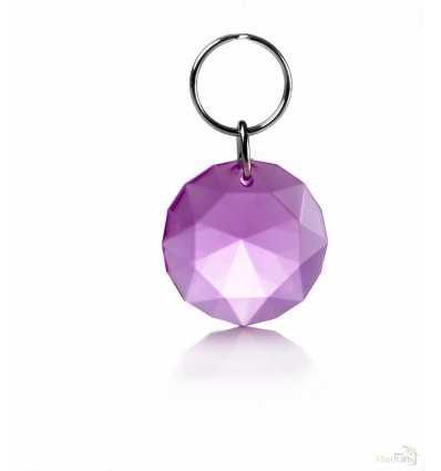 Llavero de Publicidad Diamante Merchandising Color Morado Transparente