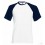 Camiseta Baseball para Eventos Promocionales Color Blanco y Azul Marino