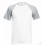 Camiseta Baseball para Eventos Publicidad Color Blanco y Gris Jaspeado