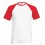 Camiseta Baseball para Eventos con Logo Color Blanco y Rojo