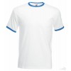 Camiseta Ringer Promocional Publicitaria Color Blanco y Azul Royal