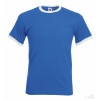 Camiseta Ringer Promocional Merchandising Color Azul Royal y Blanco