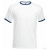 Camiseta Ringer Promocional para Publicidad Color Blanco y Azul Marino