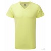 Camiseta Promocional Cuello V Merchandising Color Amarillo Jaspeado