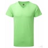 Camiseta Promocional Cuello V Publicidad Color Verde Jaspeado