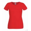 Camiseta de Mujer Entallada de Publicidad Color Rojo