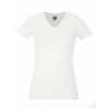 Camiseta Entallada Cuello V de Mujer Personalizada Color Blanco