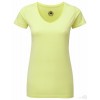 Camiseta HD de Mujer Cuello V Merchandising Color Amarillo Jaspeado