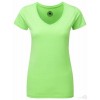 Camiseta HD de Mujer Cuello V Publicitaria Color Verde Jaspeado