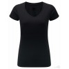 Camiseta HD de Mujer Cuello V Promocional Color Negro