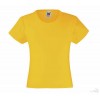 Camiseta Value de Niña Publicitaria Color Amarillo Girasol