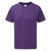 Camiseta Entallada Manga Corta para Niño Barata Color Púrpura