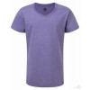 Camiseta HD Cuello V para Niña para Publicidad Color Púrpura Jaspeado