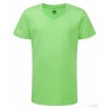 Camiseta HD Cuello V para Niña para Eventos Color Verde Jaspeado