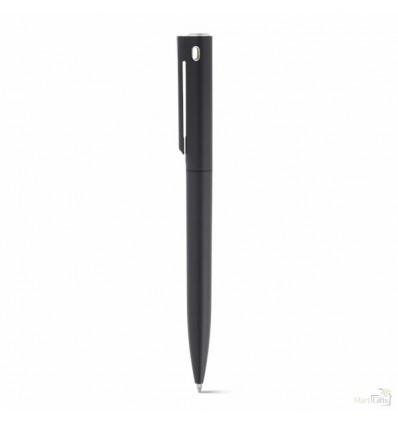 Bolígrafo Giratorio Promocional de Plástico color Metalizado Negro