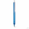 Bolígrafo de Plástico con Cuerpo Transparente Barato Color Azul Claro