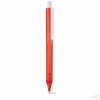 Bolígrafo de Plástico con Cuerpo Transparente Personalizado Color Rojo