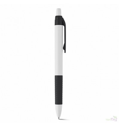 Bolígrafo de Plástico Promocional con Puntera de Goma Color Negro
